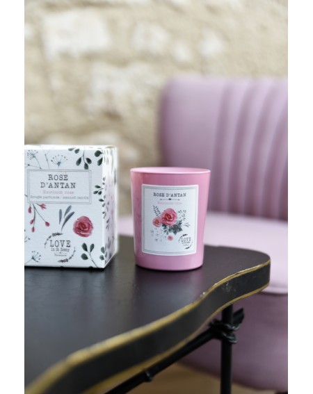 Bougie "Rose d'antan"